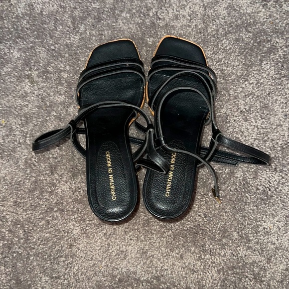 christian di riccio ankle wrap heels/sandal - Picture 1 of 2